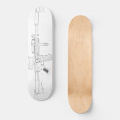 M4 SOPMODのスケートボードのデッキの白 スケートボード (正面)