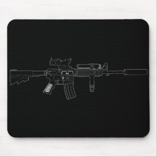 M4 SOPMODのマウスパッドの黒 マウスパッド