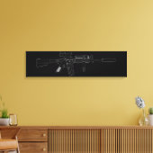 M4 SOPMODブラック キャンバスプリント (インサイチュ (リビング))