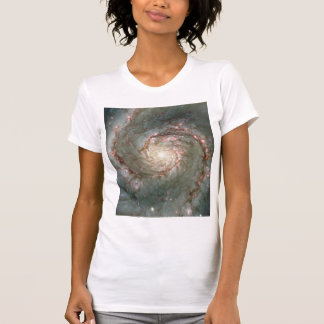 M51女性薄いV首の(合う)天文学のギフト Tシャツ
