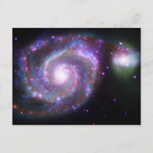 M51渦の銀河系: クラシックな美しい ポストカード