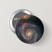 M51渦スパイラル銀河系NASA 缶バッジ (正面&裏面)