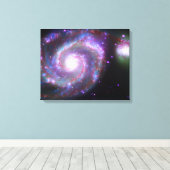 M51渦銀河系:クラシック美しい キャンバスプリント (インサイチュ (ウッドフロア))