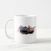 M60アメリカ戦闘戦車(アメリカ国旗付き) コーヒーマグカップ (左)