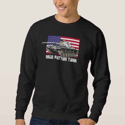 M60パットンタンクアメリカンアメリカ国旗 スウェットシャツ (正面)