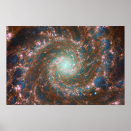 M74緩和曲線銀河系 | NGC 628 |ハッブルとJWST ポスター
