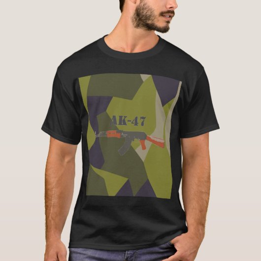 M90 camo  AK47 Tシャツ (正面)