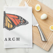 「M」は（昆虫）オオカバマダラ、モナーク キッチンタオル (四つ折り)