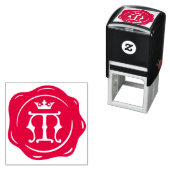 M -アンティークワックスシールゴシック王冠イニシャル文字 セルフインキングスタンプ (インサイチュ)