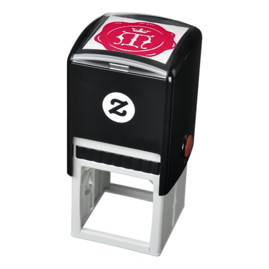 M -アンティークワックスシールゴシック王冠イニシャル文字 セルフインキングスタンプ (商品)