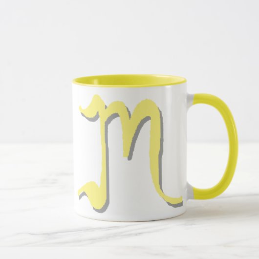 M(イエロー)マグ マグカップ (右)