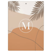 M -イニシャルモノグラムレターM抽象デザイン クリップボード (裏面)