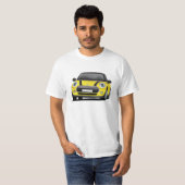 M ハッチ クーパー S (F56) 黄色 - 黒 Tシャツ (正面フル)