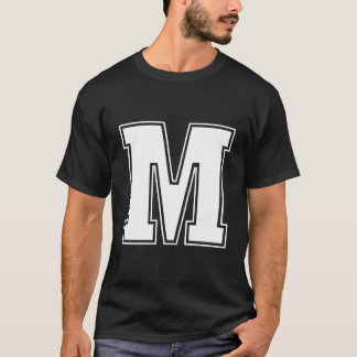M – レター Tシャツ