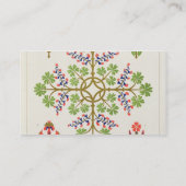 M.及びN. Haが印刷するばら色のモチーフの壁紙のデザイン 名刺 (裏面)