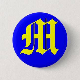 M – 古い英語 缶バッジ