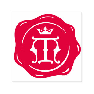 M -旧式なワックスのシールのゴシック様式王冠の大文字 セルフインキングスタンプ