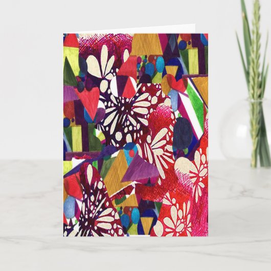 M.空白の Manderbachの「Geofiesta」というタイトルのカード5x7 カード (正面)