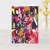 M.空白の Manderbachの「Geofiesta」というタイトルのカード5x7 カード (黄色い花)