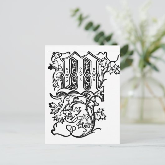 M – 装飾文字M ポストカード (スタンド正面)