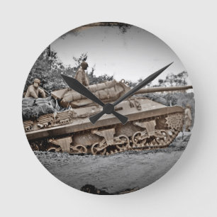 M-10戦車駆逐車WWII ラウンド壁時計