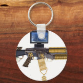 M-16を打ち抜く キーホルダー (正面)