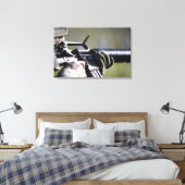 M-16A2の室から丸が飛び出す キャンバスプリント (インサイチュ (寝室))