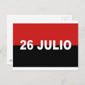 M-26-7国旗 – Bandera del Movimiento 26 de Julio. ポストカード (正面/裏面)