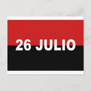 M-26-7国旗 – Bandera del Movimiento 26 de Julio. ポストカード