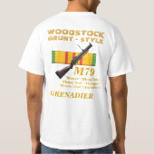 M-79擲弾兵- Woodstockのうなり声スタイルのワイシャツ Tシャツ (裏面)