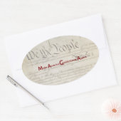 M A C A - Make America Constitutional Again! 楕円形シール (封筒)