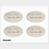 M A C A - Make America Constitutional Again! 楕円形シール (シート)