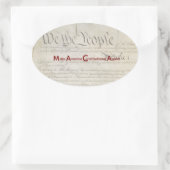 M A C A - Make America Constitutional Again! 楕円形シール (バッグ)