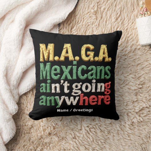 M.A.G.A. メキシコ人はどこにも行かない プライド クッション (ブランケット)