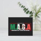 M.A.G.A. メキシコ系アメリカ人はどこにも行かない ポストカード (スタンド正面)