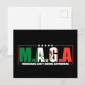 M.A.G.A. メキシコ系アメリカ人はどこにも行かない ポストカード (正面/裏面)
