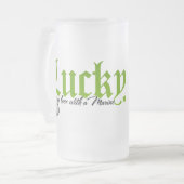 M A R I N Eと恋に恵まれている フロストグラスビールジョッキ (正面左)