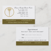 M.D.医師医務室およびアポイントメント 予約カード (正面/裏面)