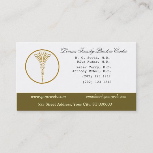 M.D.医師医務室およびアポイントメント 予約カード (正面)