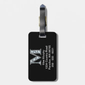 M "Diamond Bling" Luggage Tag ラゲッジタグ (裏面縦)