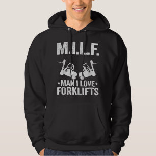 M.I.L.F.男Iはフォークリフト好きジョークおもしろいフォークリフト パーカ