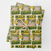 M.I.L.F Man I love Frogs Wrapping紙,カエル ラッピングペーパーシート (インサイチュ)