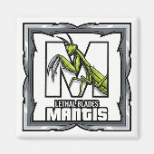 M is for Mantis – GTAスタイルのABC学習 マグネット (正面)