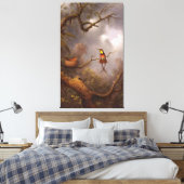 M. J. HEADE – クリムゾントパーズハミングバード(1870-83) キャンバスプリント (インサイチュ (寝室))