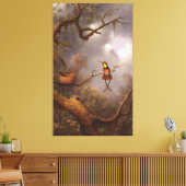 M. J. HEADE – クリムゾントパーズハミングバード(1870-83) キャンバスプリント (インサイチュ (リビング))