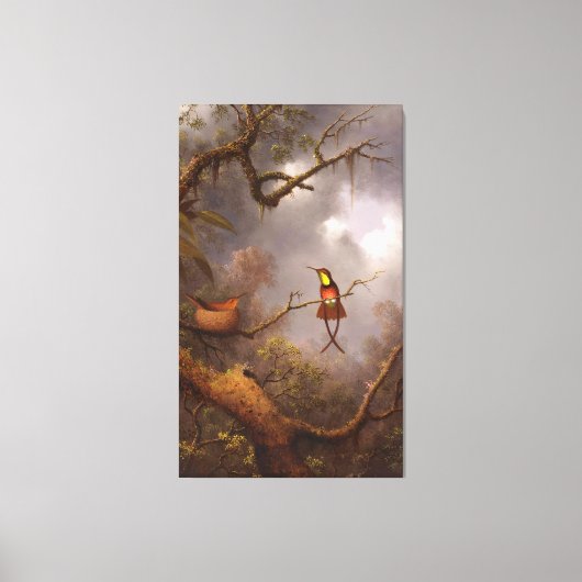 M. J. HEADE – クリムゾントパーズハミングバード(1870-83) キャンバスプリント (正面)