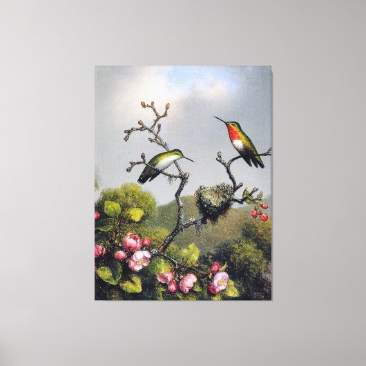 M. J. HEADE – 北米のルビースロート(1865) キャンバスプリント (正面)