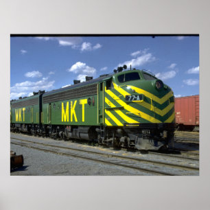 M-K-T EMD F-7Aセット#77A, 1973_Trains ポスター