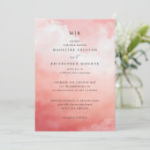 M K Together Romantic Pink Gradient 招待状 (スタンド正面)