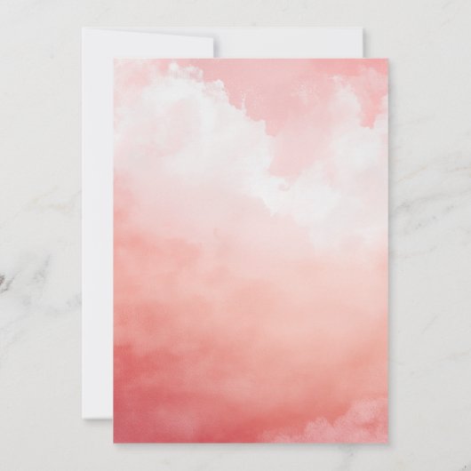 M K Together Romantic Pink Gradient 招待状 (裏面)